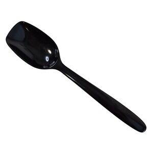 Hutzler Mini Solid Mixing Spoon Black Melamine Item 517 Vintage Thailand 7.5"